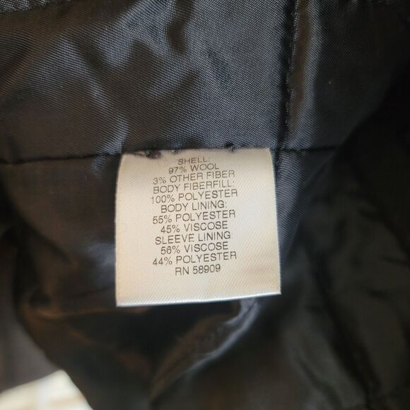 Daniel Cremieux Charcoal Gray Wool Men's Coat Double Closure Size Large - Picture 6 of 15